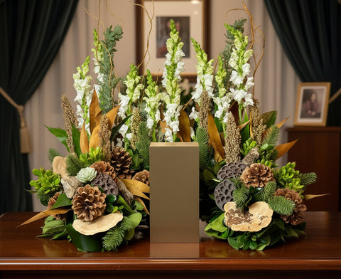 #229 Tranquil Forest Remembrance Urn Wreath