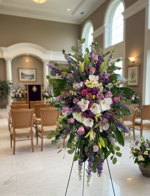 #232 Lavender Wildflower Standing Spray