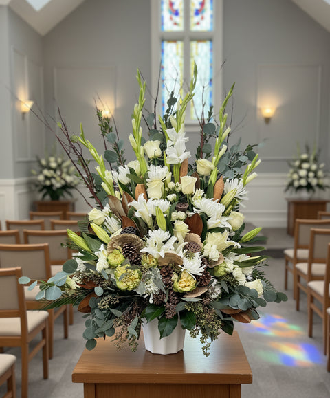 #234 Whispering Woods Tribute Standing Floor Basket