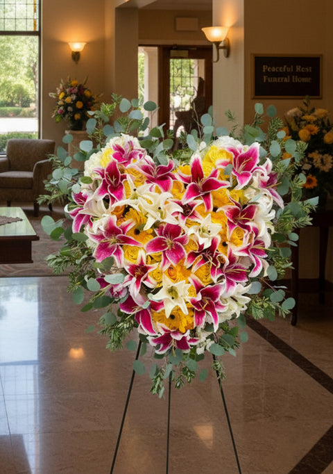 #252 Heart of Gold Standing Closed Heart Tribute