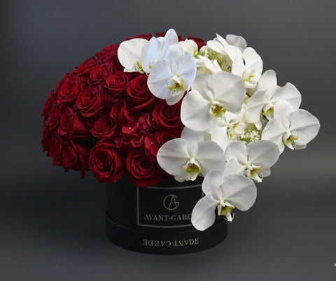 The Avant-Garde Valentine Bold in Red | Custom Hat Box