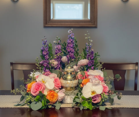 #263 Angel’s Whisper Infant Urn Wreath