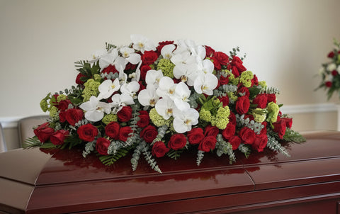 #38 Garden of Roses Full Casket Spray