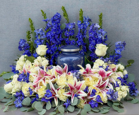 #250 Watercolor Dream Urn Wreath