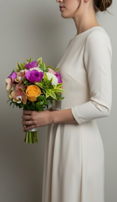 Island Love Bridal Bouquet | Round Tropical Bridal Bouquet