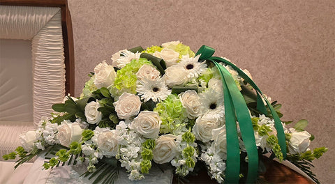 #255 Graceful Meadow Half Casket Cover