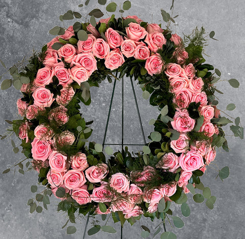 #43 Graceful Blush Standing Wreath