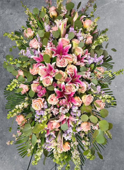 #228 Elegant Pastel Standing Spray