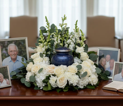 #80Timeless Grace Memorial Urn Wreath