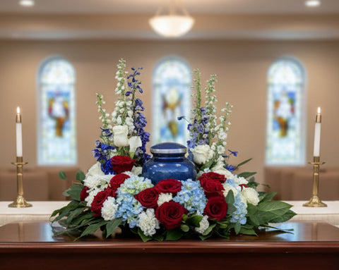 #81 Patriotic Honor Memorial Urn Wreath