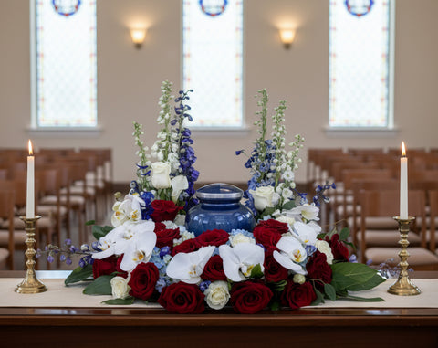 #81 Patriotic Honor Memorial Urn Wreath