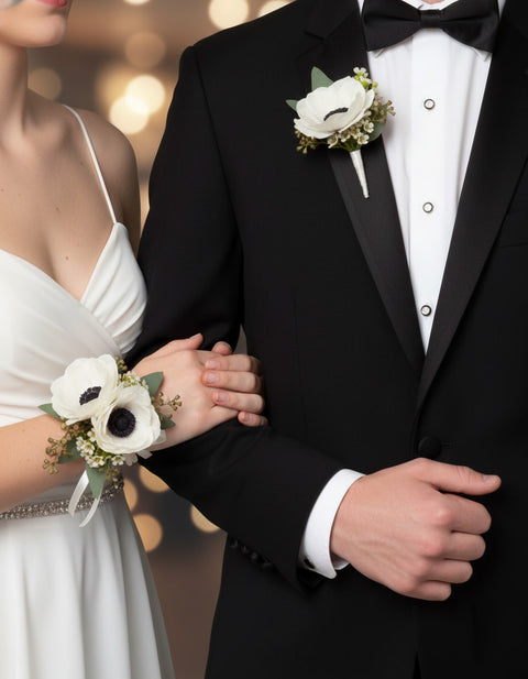 Anemone Corsage, Boutonniere or Set