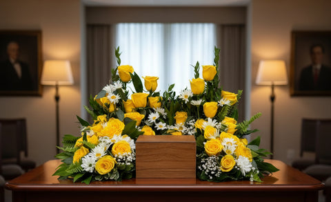 #86 The Golden Remembrance Urn Wreath