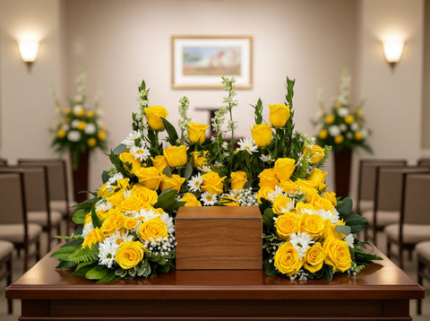 #86 The Golden Remembrance Urn Wreath