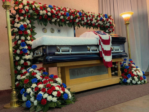 Patriotic Remembrance Carnation Arch