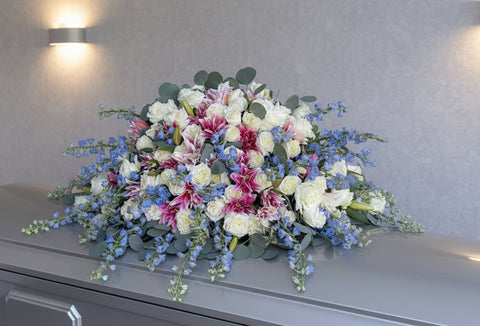 #97 Watercolor Dreams Casket Spray