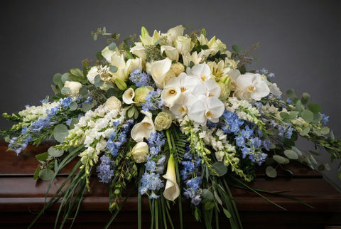 #98 Timeless Serenity Half Casket Spray