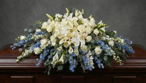 #98 Timeless Serenity Half Casket Spray