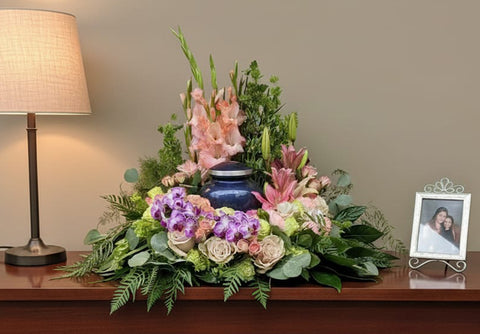 #260 Radiant Orchid & Lily Urn Surround