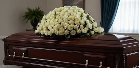 #99 Pure Grace Half Casket Spray