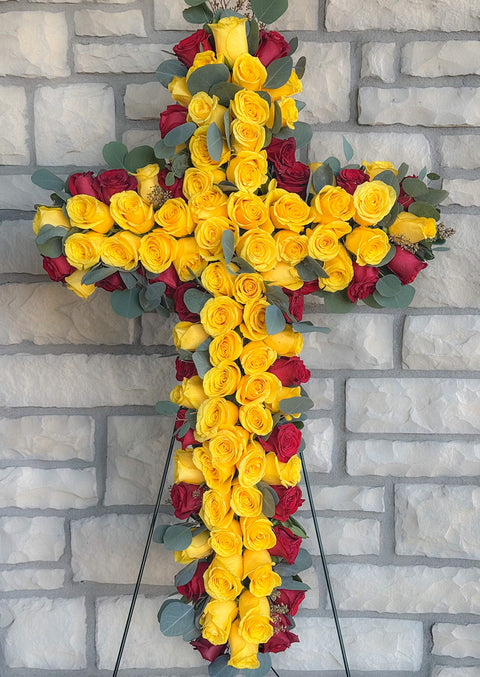 #219 Radiant Remembrance Rose Cross
