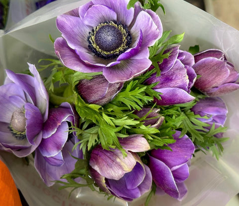 Elegant Anemones Bridal Bouquet