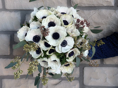 Elegant Anemones Bridal Bouquet
