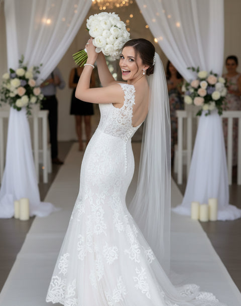 Lush White Peony Bridal Bouquet | Classic Denver Wedding Flowers (Seasonal Pre-Order)