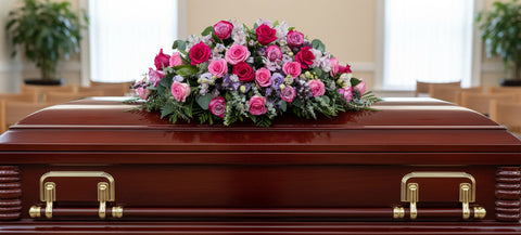 #105 Eternal Bloom Half Casket Spray