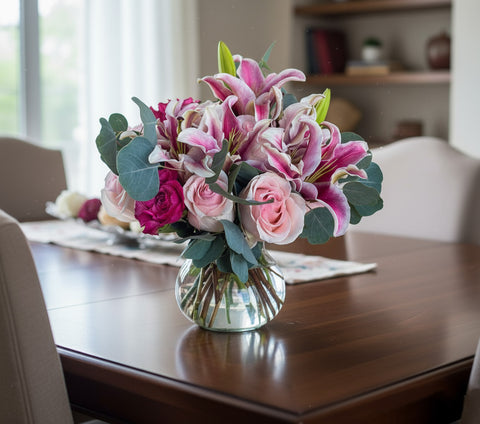 #202 Blush of Beauty Vase Arrangement