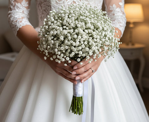 Timeless Baby's Breath Bridal Bouquet | Simple & Elegant Denver Wedding Flowers