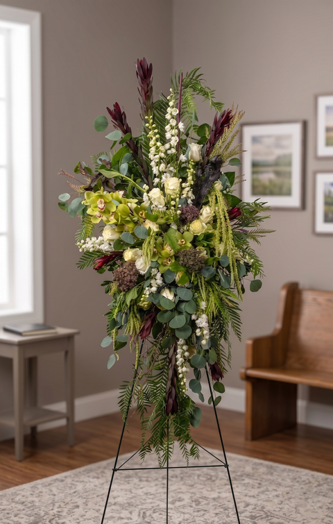 #224 Evergreen Elegance Standing Spray
