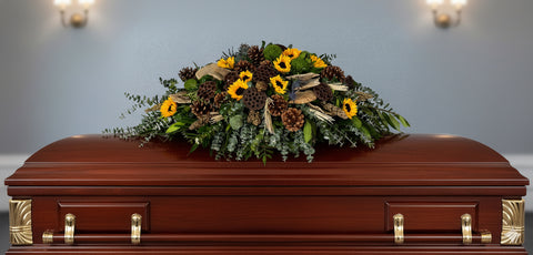 #19 Rustic Remembrance Half Casket Spray