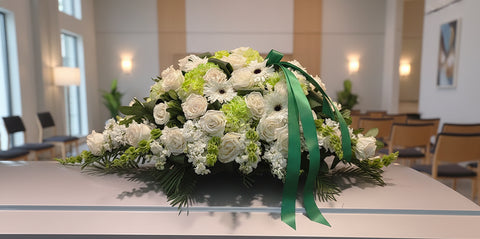 #255 Graceful Meadow Half Casket Cover