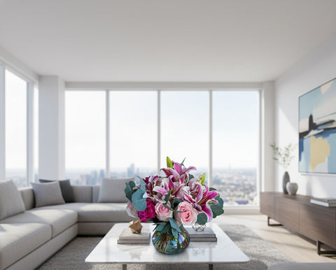 #202 Blush of Beauty Vase Arrangement